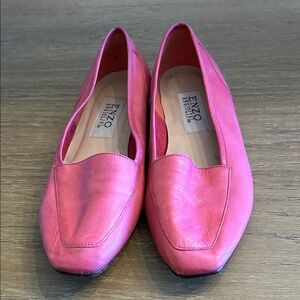 Pink leather size 8.5 flats, Enzo Angiolini